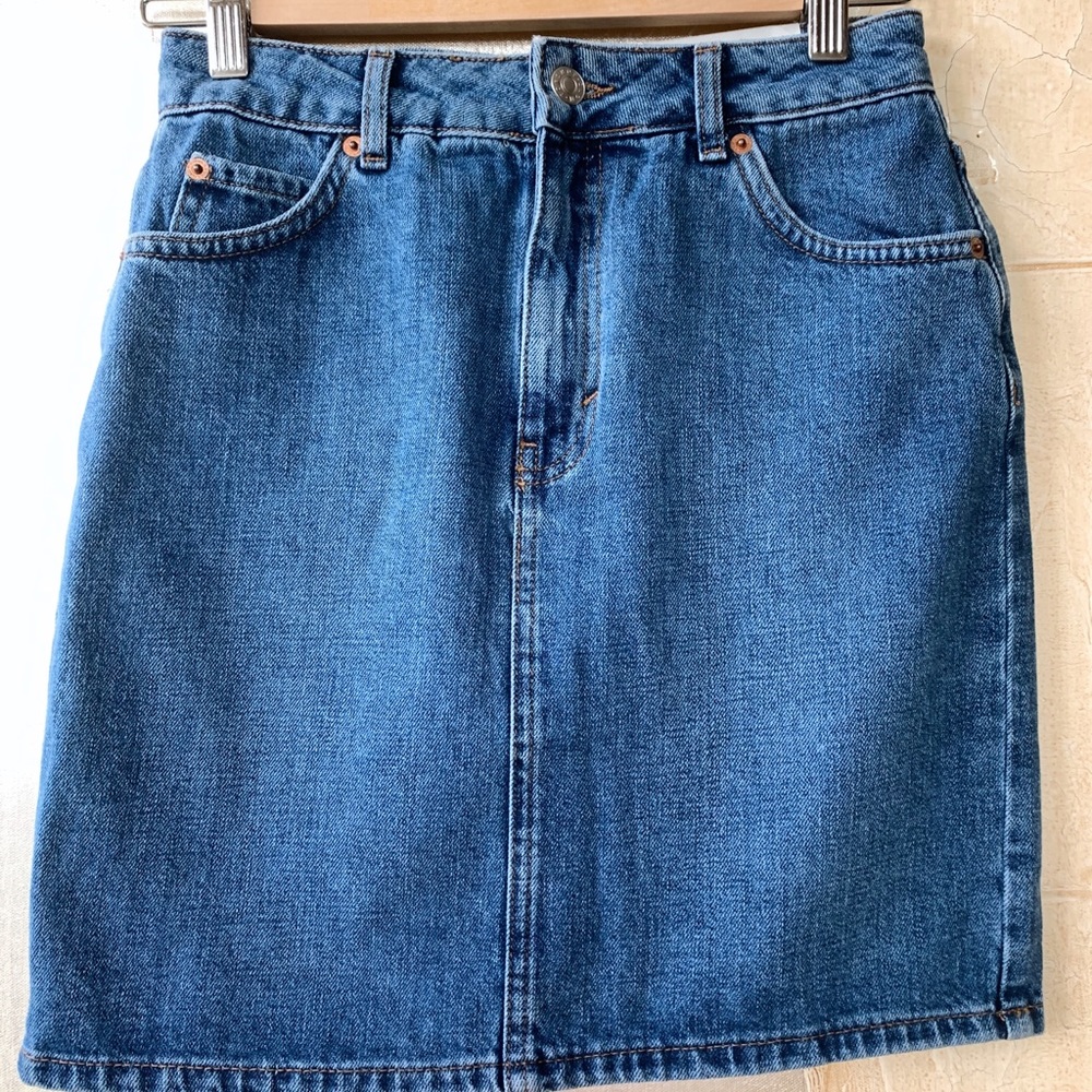 NWT TopShop Blue Jean Skirt